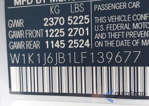 2020 Mercedes-Benz E 450 4Matic from USA, damaged, VIN W1K1J6JB1LF139677